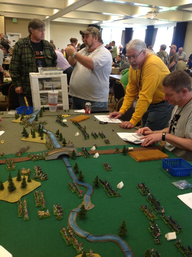 Scott Potter gives instructions to his 15mm ACW Pipe Creek scenario 
