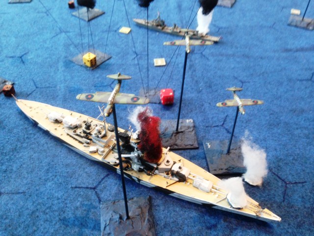 The Tirpitz suffered two hits, one critical.  The Germans won a minor victory. 