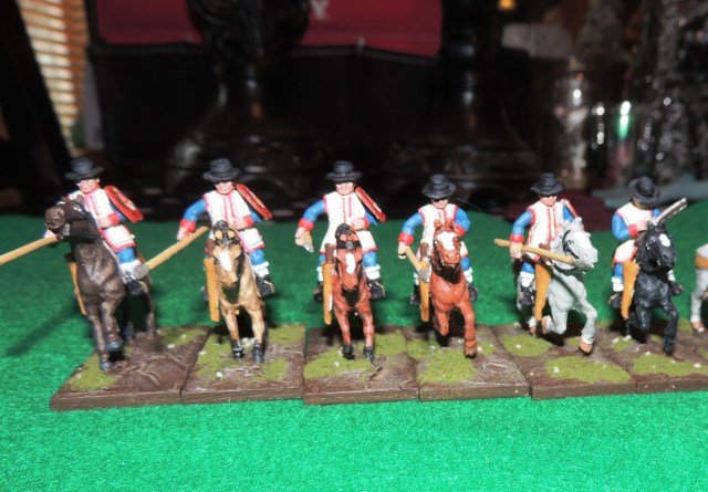 Cuera were multi-armed with lance, shield, carbine and pistols.  So burdened, they were often unable to keep up with their more lightly armed enemies. 