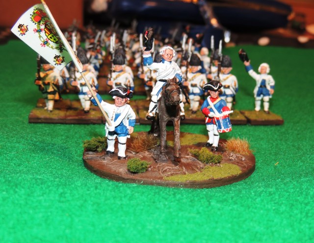 Newly painted command stand for the Louisianans