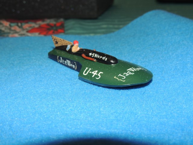 I painted JagWire for my school and in honor of our paper.  I tried to emulate our flag with it's brackets and Helvetica font.  