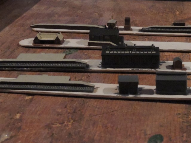 Railway buildings by Brigade Miniatures.  Eeny teeny, but oh so necessary 
