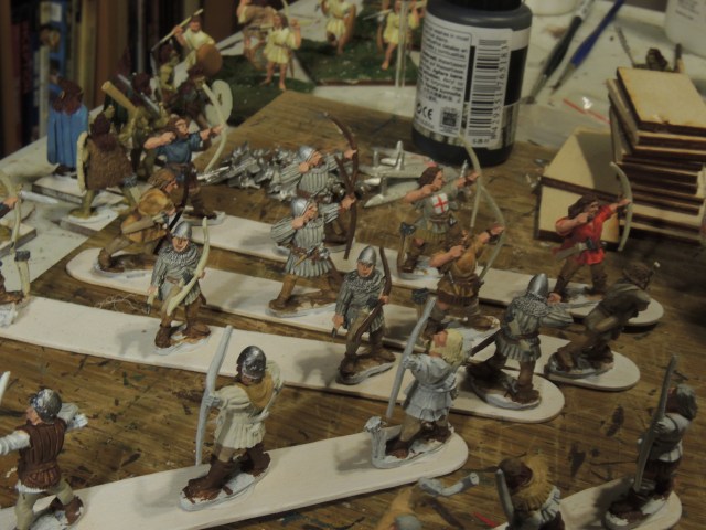 A dozen archers done, I've begun working on batch two. 