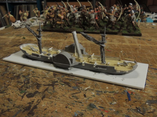 A bit more done on the Miami.  My goal is to be finished, based and rigged by the end of the week.
