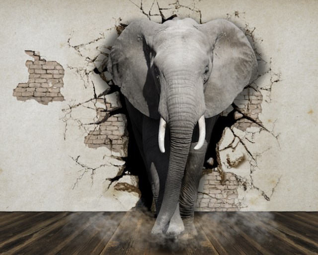 Wallpaper 3D elephant